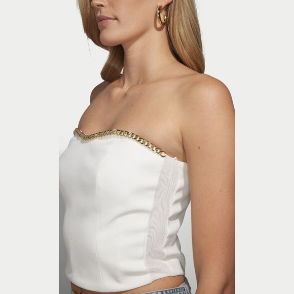 NEW Generation Love Size XL Women's Hazel Crepe Bustier - White - Picture 4 of 6